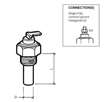 VDO Coolant temperature sender 120°C